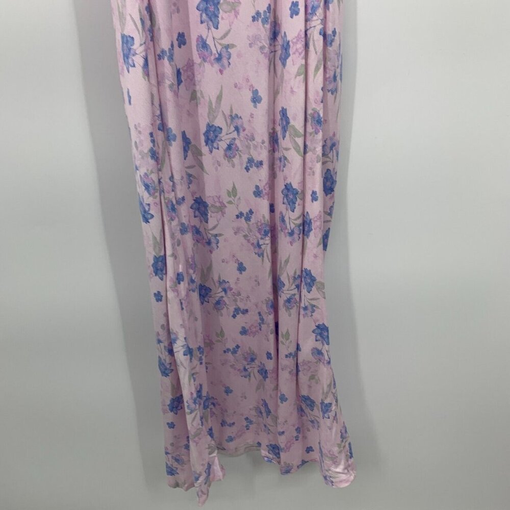 Wild Fable Slip Dress Maxi Pink Floral Ruched VNeck Sleeveless NWT - Picture 13 of 13